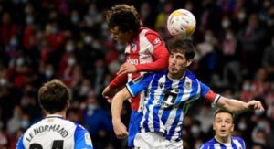 Atlético de Madrid em campo sonhando com liderança da La Liga